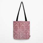 Elegant chic pink burgundy grunge floral damask Tote Bag Gallery Image 2
