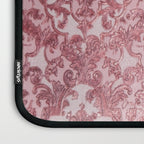 Elegant chic pink burgundy grunge floral damask Laptop Sleeve Gallery Image 3
