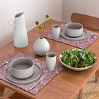 Elegant chic pink burgundy grunge floral damask Placemat Gallery Image 2