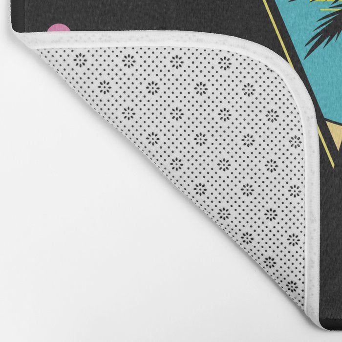 Memphis pattern 42 - 80s / 90s Retro / palm tree / summer Bath Mat Gallery Image 2