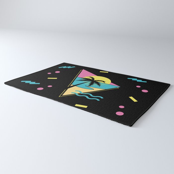Memphis pattern 42 - 80s / 90s Retro / palm tree / summer Rug Gallery Image 3