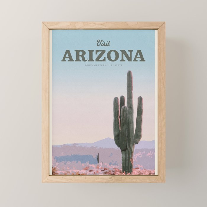 Visit Arizona Mini Art Print Gallery Image 1