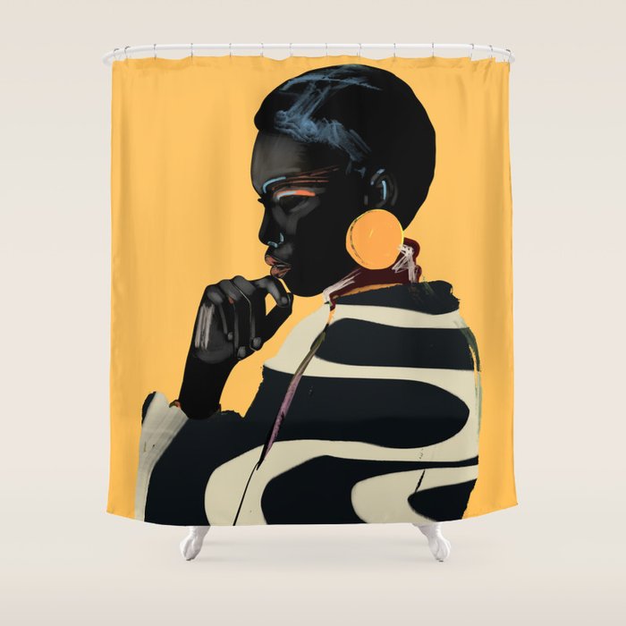 Girl Portrait 32 Shower Curtain Gallery Image 1