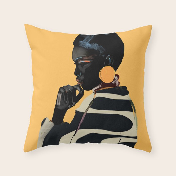 Girl Portrait 32 Throw Pillow Gallery Image 6