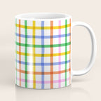 Colorful plaid line grid pattern Coffee Mug Gallery Image 1