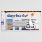 Happy Motoring Garage Route 66 Photography Desk Mat Gallery Image 1