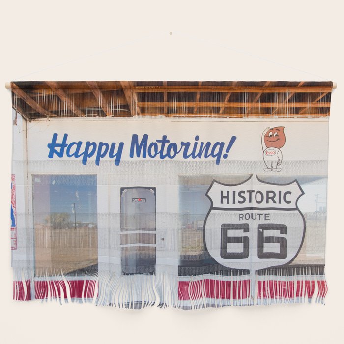 Happy Motoring Garage Route 66 Photography Wall Hanging Gallery Image 1