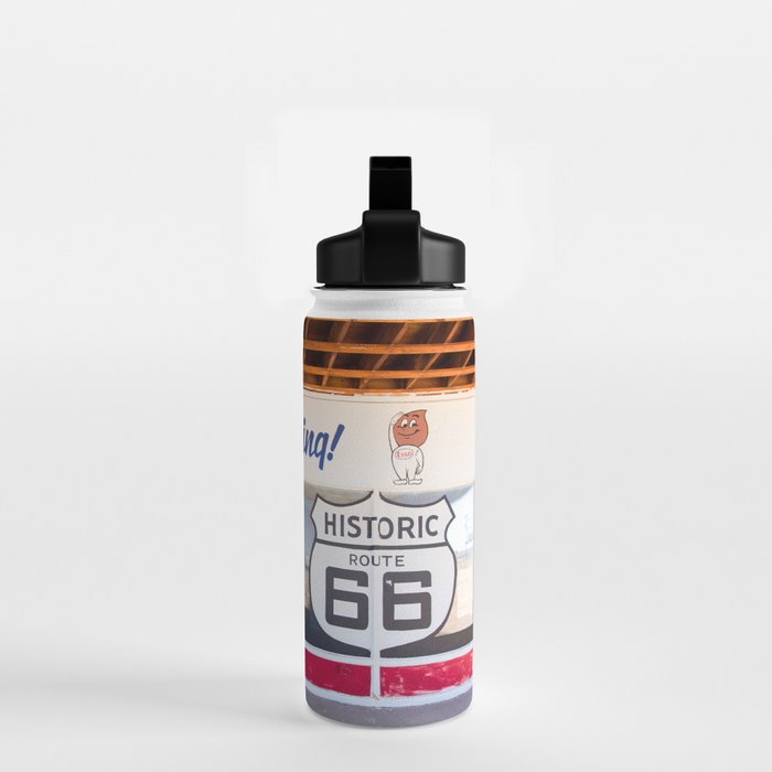 Happy Motoring Garage Route 66 Photography Water Bottle Gallery Image 2