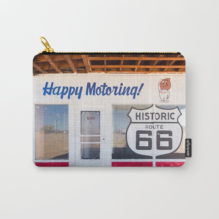 Happy Motoring Garage Route 66 Photography Carry All Pouch Gallery Image 1