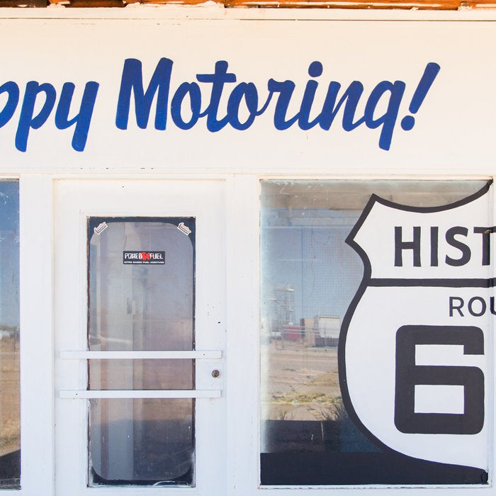Happy Motoring Garage Route 66 Photography Coffee Mug Gallery Image 2
