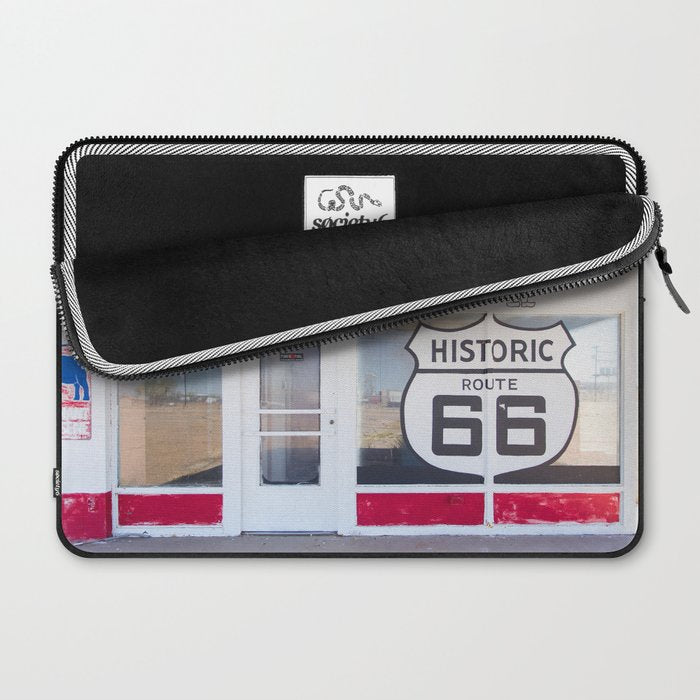 Happy Motoring Garage Route 66 Photography Laptop Sleeve Gallery Image 2