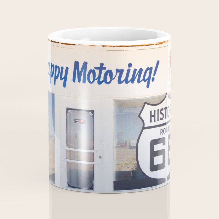 Happy Motoring Garage Route 66 Photography Coffee Mug Gallery Image 4