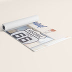 Happy Motoring Garage Route 66 Photography Yoga Mat Gallery Image 2