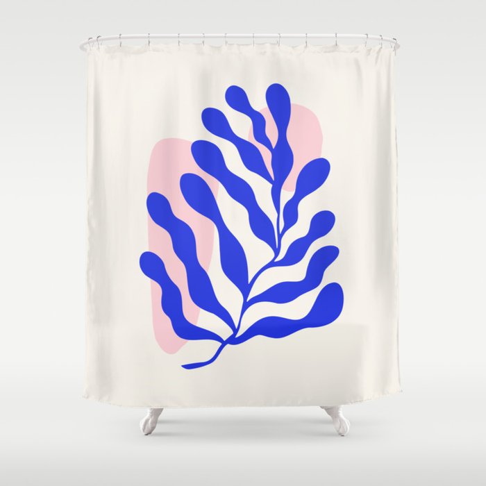 Blue Matisse Ferns Shower Curtain Gallery Image 1