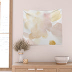 Bloom No.12 Abstract watercolor floral Wall Tapestry Gallery Image 2