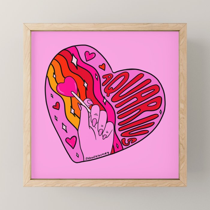 Aquarius Valentine Mini Art Print Gallery Image 1