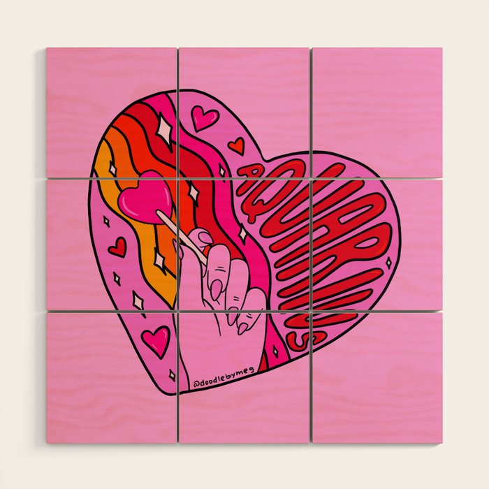 Aquarius Valentine Wood Wall Art Gallery Image 1