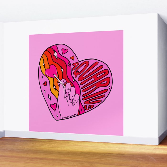 Aquarius Valentine Wall Mural Gallery Image 2