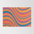 Wavy Stripes III - Retro Rainbow Rug Gallery Image 2