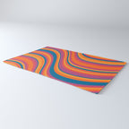 Wavy Stripes III - Retro Rainbow Rug Gallery Image 3