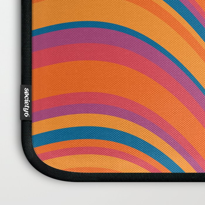 Wavy Stripes III - Retro Rainbow Laptop Sleeve Gallery Image 3