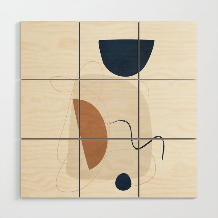 Spiraling Geometry 2 Wood Wall Art Gallery Image 1