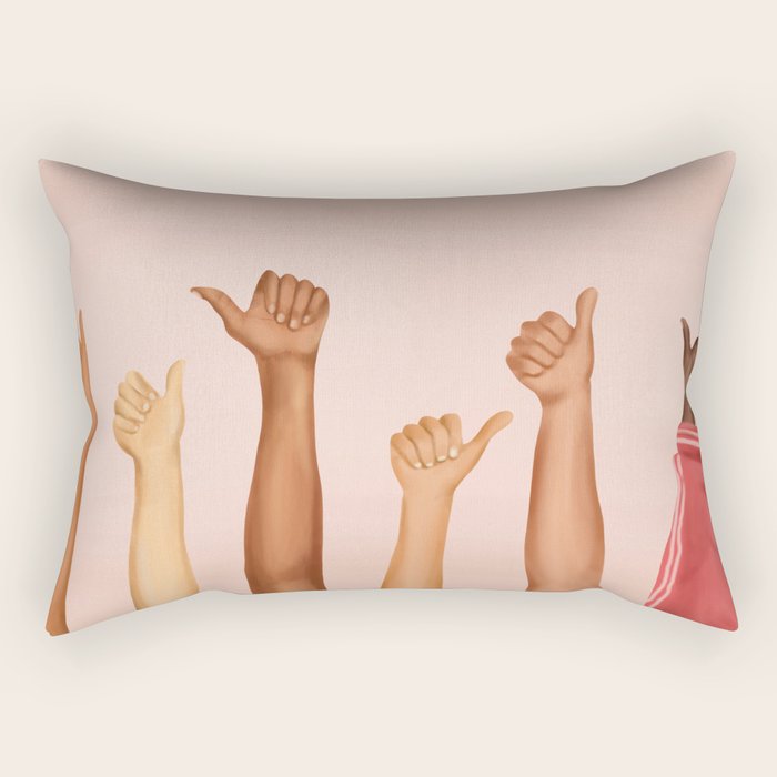 Thumbs Up Rectangular Pillow Gallery Image 1