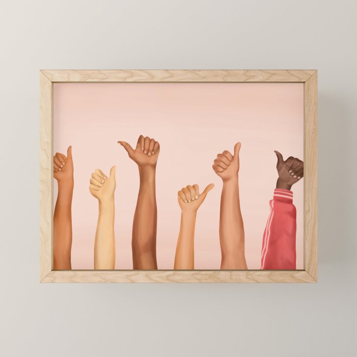 Thumbs Up Mini Art Print Gallery Image 1