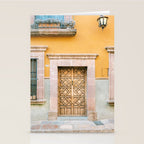 Orange and Turquoise | The San Miguel de Allende Mexico door collection | Travel photography print Stationery Card Gallery Image 2