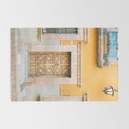 Orange and Turquoise | The San Miguel de Allende Mexico door collection | Travel photography print Rug Gallery Image 2
