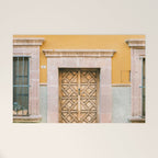 Orange and Turquoise | The San Miguel de Allende Mexico door collection | Travel photography print Welcome Mat Gallery Image 1