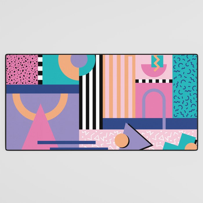 Memphis pattern 84 - 80s / 90s Retro Desk Mat Gallery Image 3
