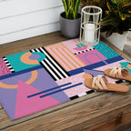 Memphis pattern 84 - 80s / 90s Retro Outdoor Rug Gallery Image 2