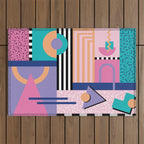 Memphis pattern 84 - 80s / 90s Retro Outdoor Rug Gallery Image 1