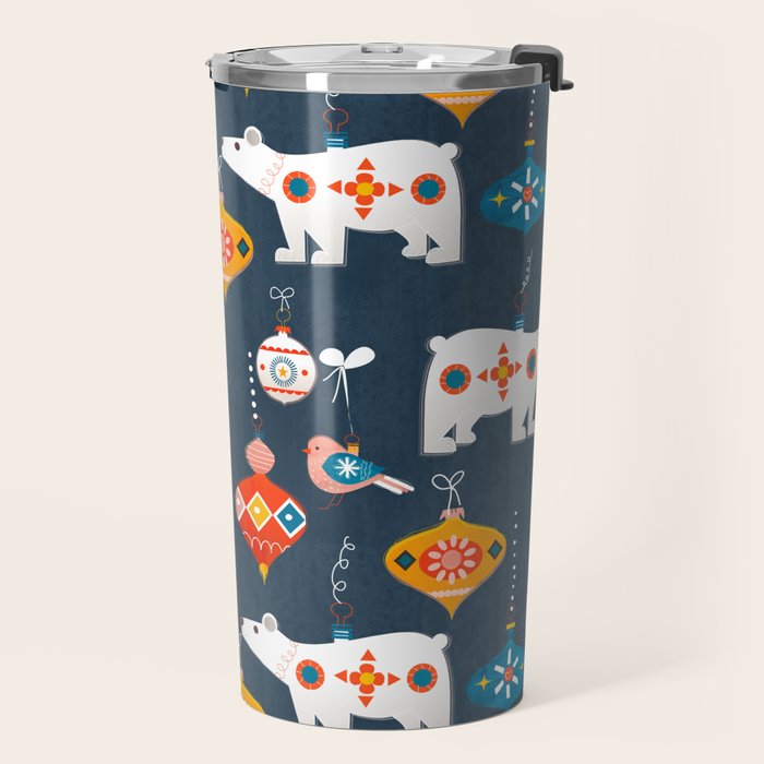 Christmas Retro decorations no2 Travel Mug Gallery Image 2