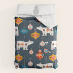 Christmas Retro decorations no2 Comforter Gallery Image 6
