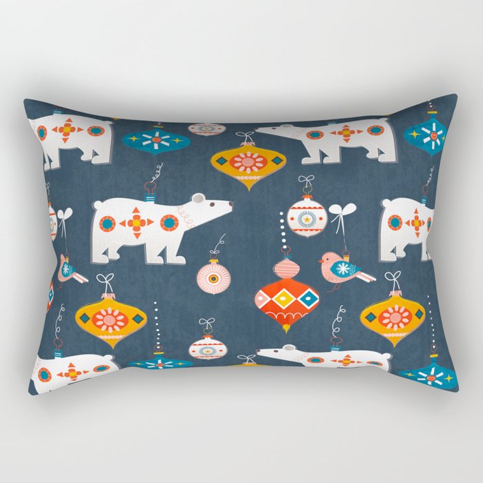 Christmas Retro decorations no2 Rectangular Pillow Gallery Image 2