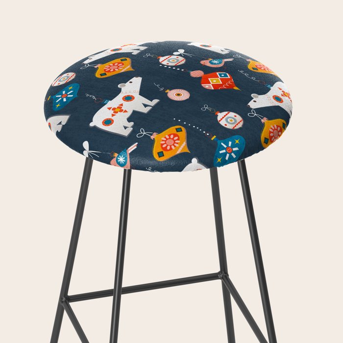 Christmas Retro decorations no2 Stool Gallery Image 2