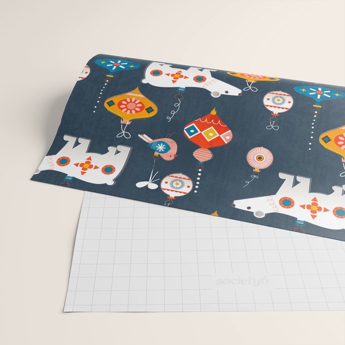 Christmas Retro decorations no2 Wrapping Paper Gallery Image 2
