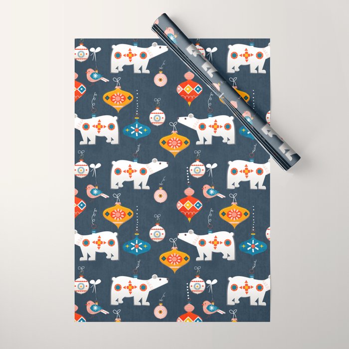 Christmas Retro decorations no2 Wrapping Paper Gallery Image 1