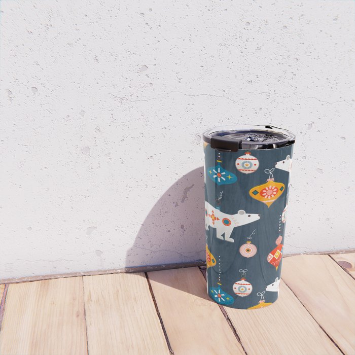 Christmas Retro decorations no2 Travel Mug Gallery Image 4