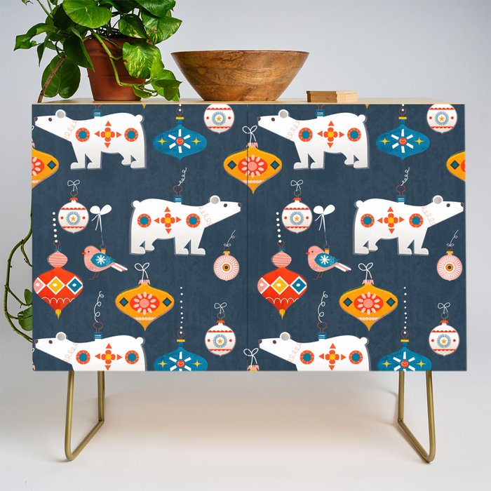 Christmas Retro decorations no2 Credenza Gallery Image 1