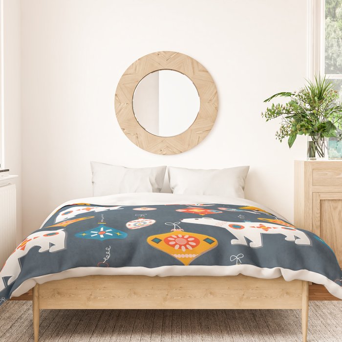 Christmas Retro decorations no2 Duvet Cover Gallery Image 3