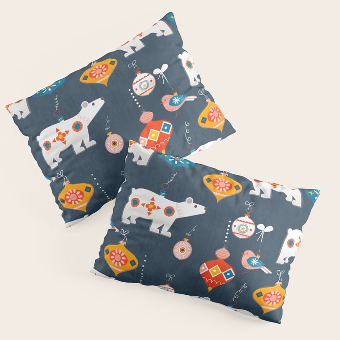 Christmas Retro decorations no2 Pillow Sham Gallery Image 1