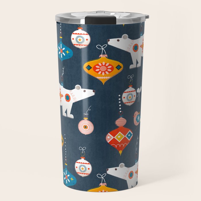 Christmas Retro decorations no2 Travel Mug Gallery Image 1