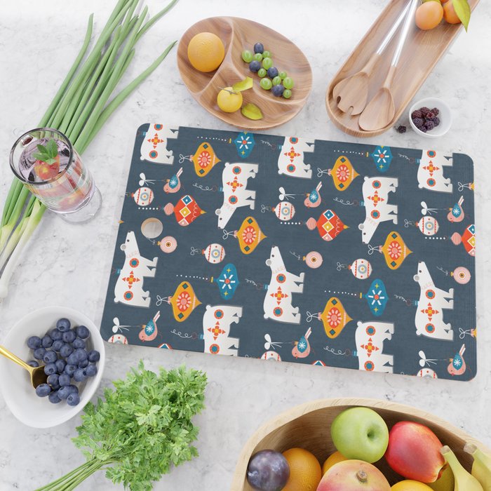 Christmas Retro decorations no2 Cutting Board Gallery Image 2