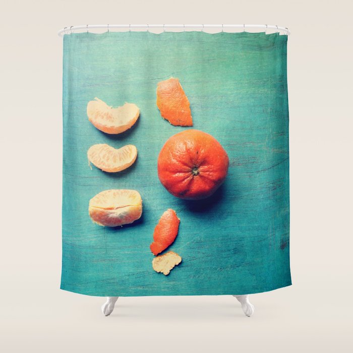 Orange Wedge Shower Curtain Gallery Image 1