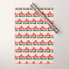 Poppy flowers and bird Wrapping Paper Gallery Image 1