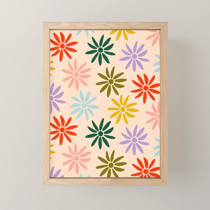 Retro Groovy Sun  Mini Art Print Gallery Image 1