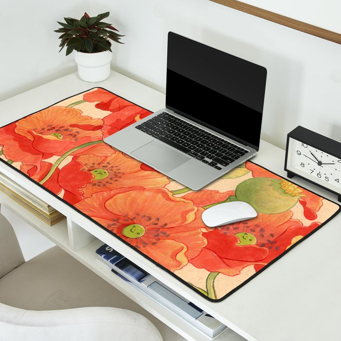 Poppy Season Desk Mat Gallery Image 2